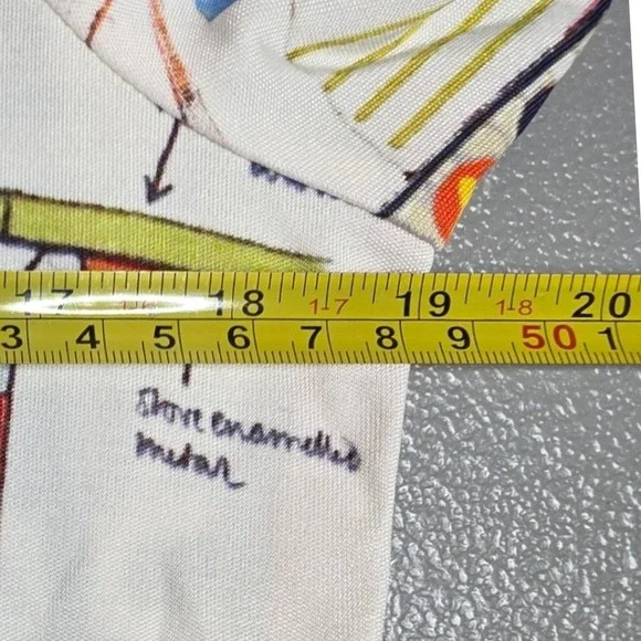 Tory Burch Womens L Silk Blend Laurence Scrapbook Belted Shirtdress - Picture 10 of 16